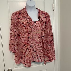EUC, EMMA JAMES BLOUSE W/TANK